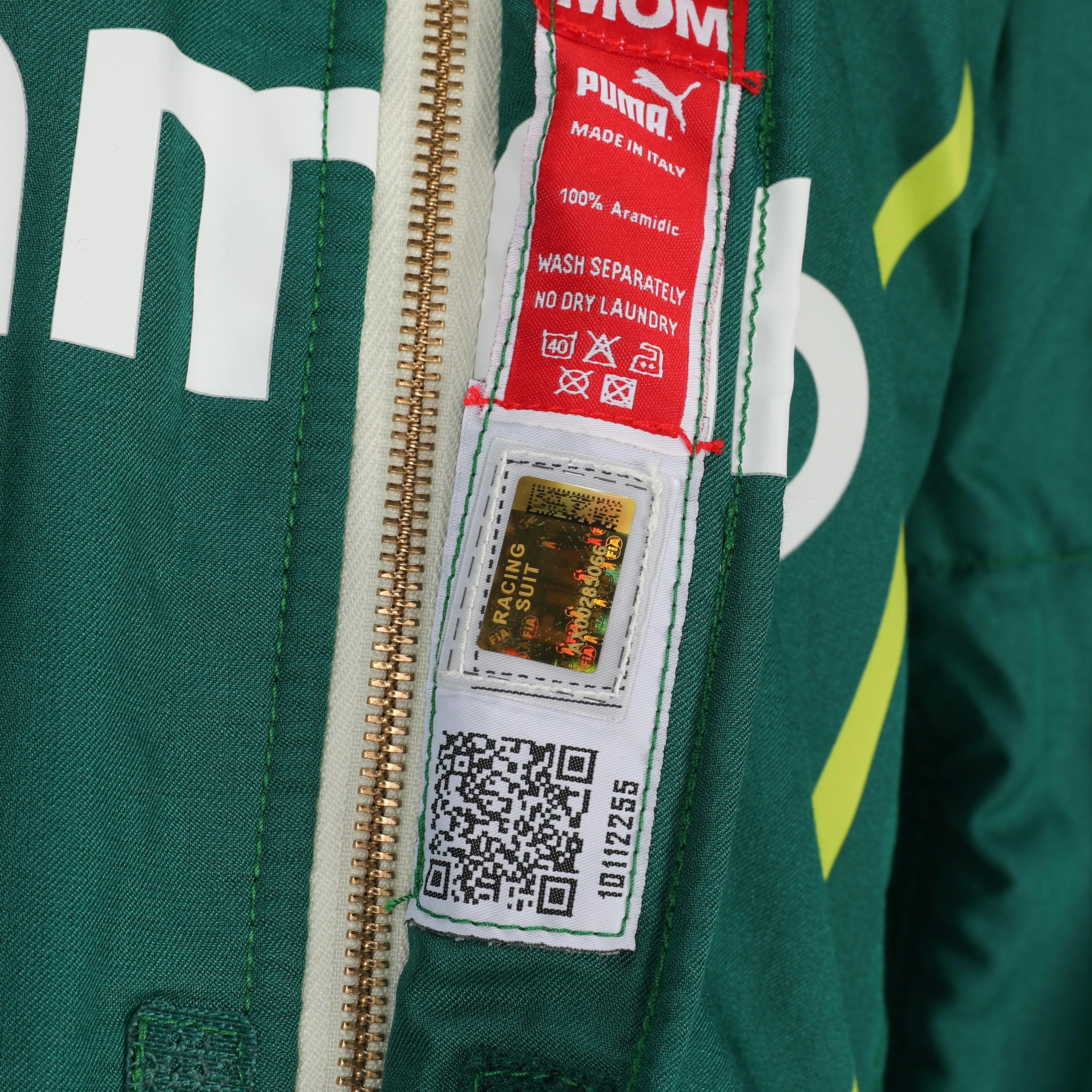 Fernando Alonso 2025 Grand Prix Used Aston Martin Aramco F1 ® Team Race suit - Image 5