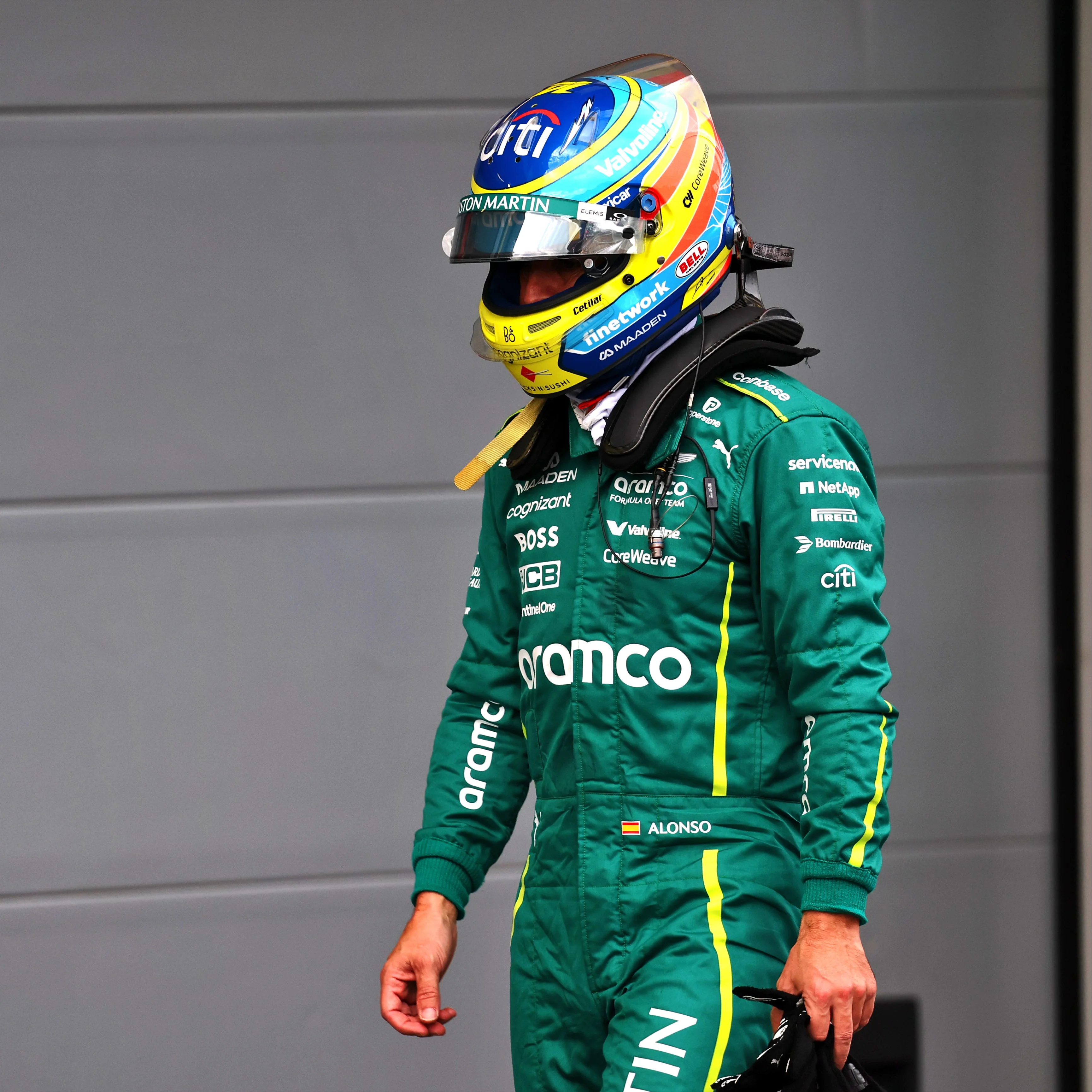 Fernando Alonso 2025 Grand Prix Used Aston Martin Aramco F1 ® Team Race suit - Image 7