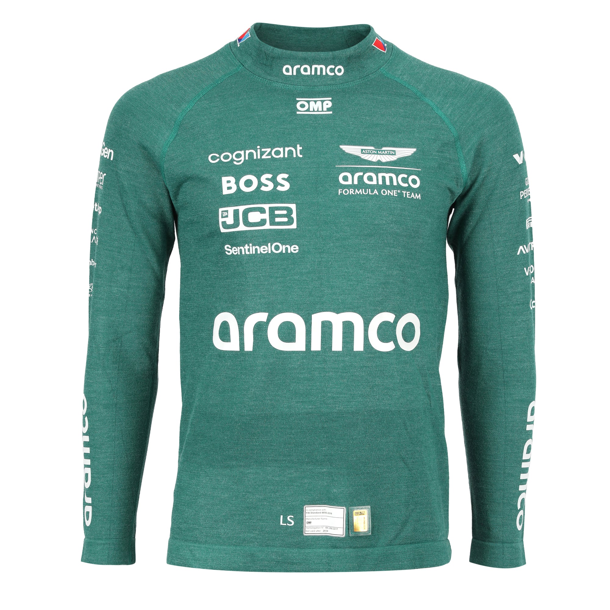 Lance Stroll Un-Signed Aston Martin Aramco F1 Team 2024 Un-Used Nomex - Green