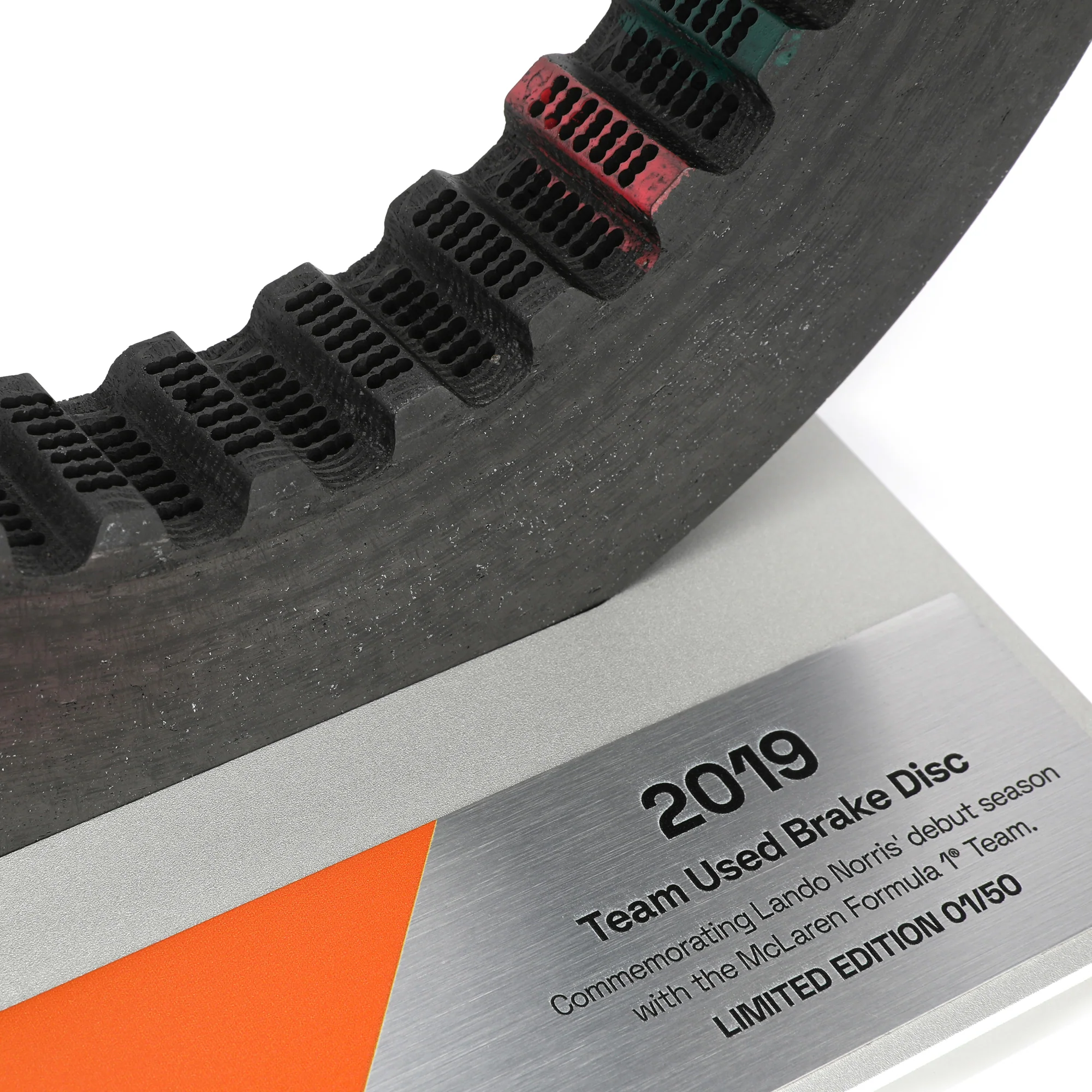 Limited Edition Lando Norris 2019 McLaren F1® Team Brake Disc on Display - Image 3