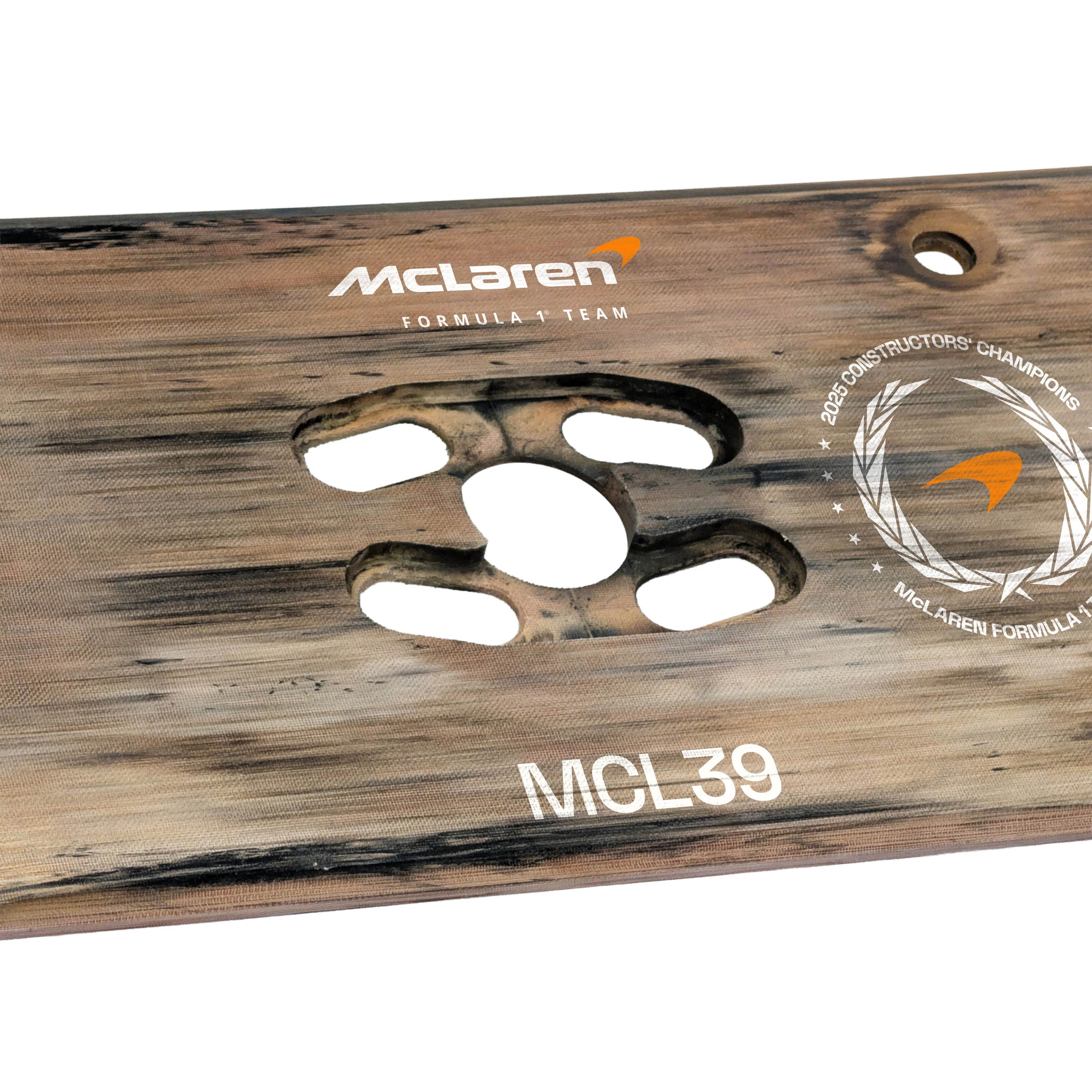 Lando Norris 2025 McLaren F1 Team Race Used Rear Skid Plank Wall Art - Chinese GP - Image 4