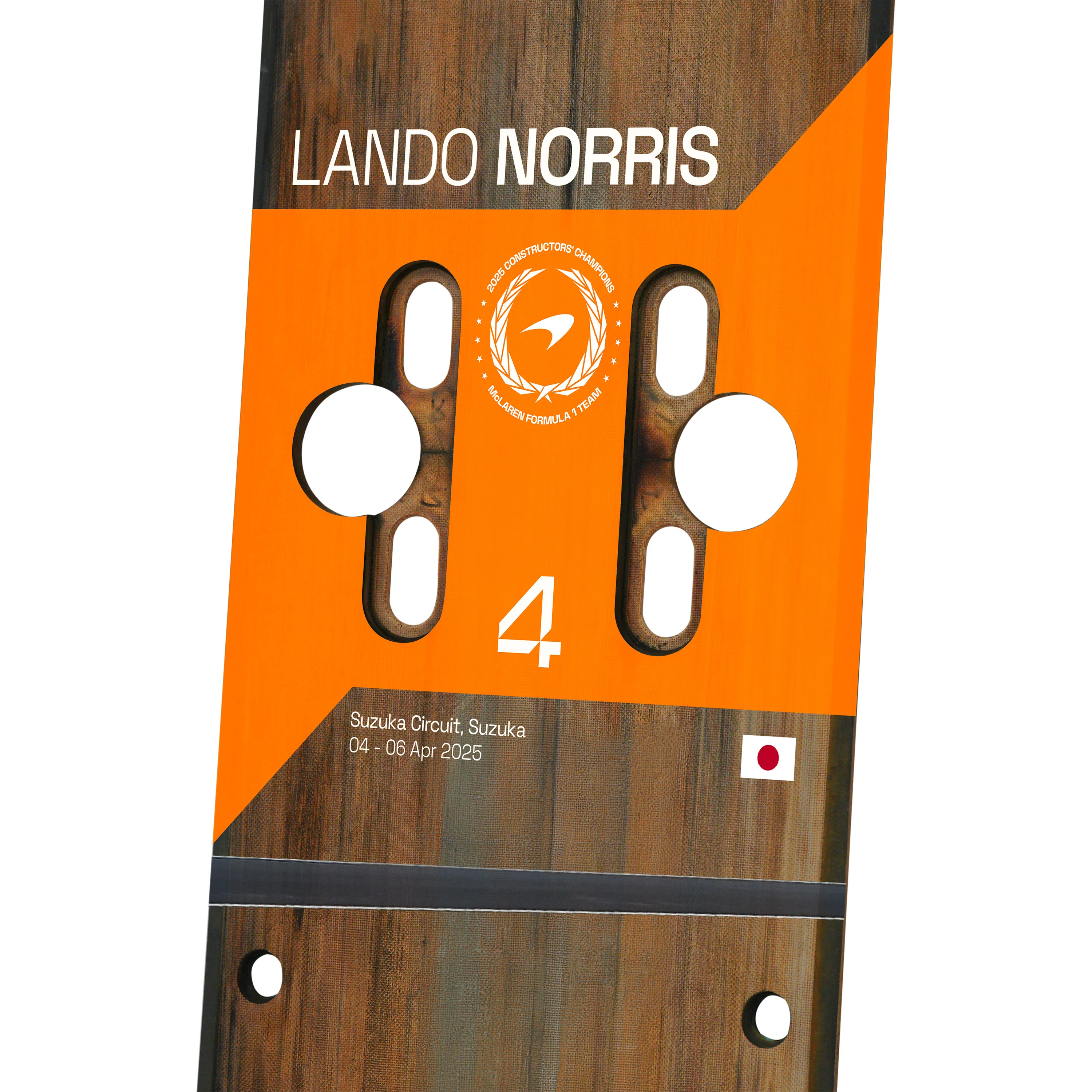 Lando Norris 2025 McLaren Grand Prix Used Front Skid Plank Wall Art - Japanese GP - Image 3