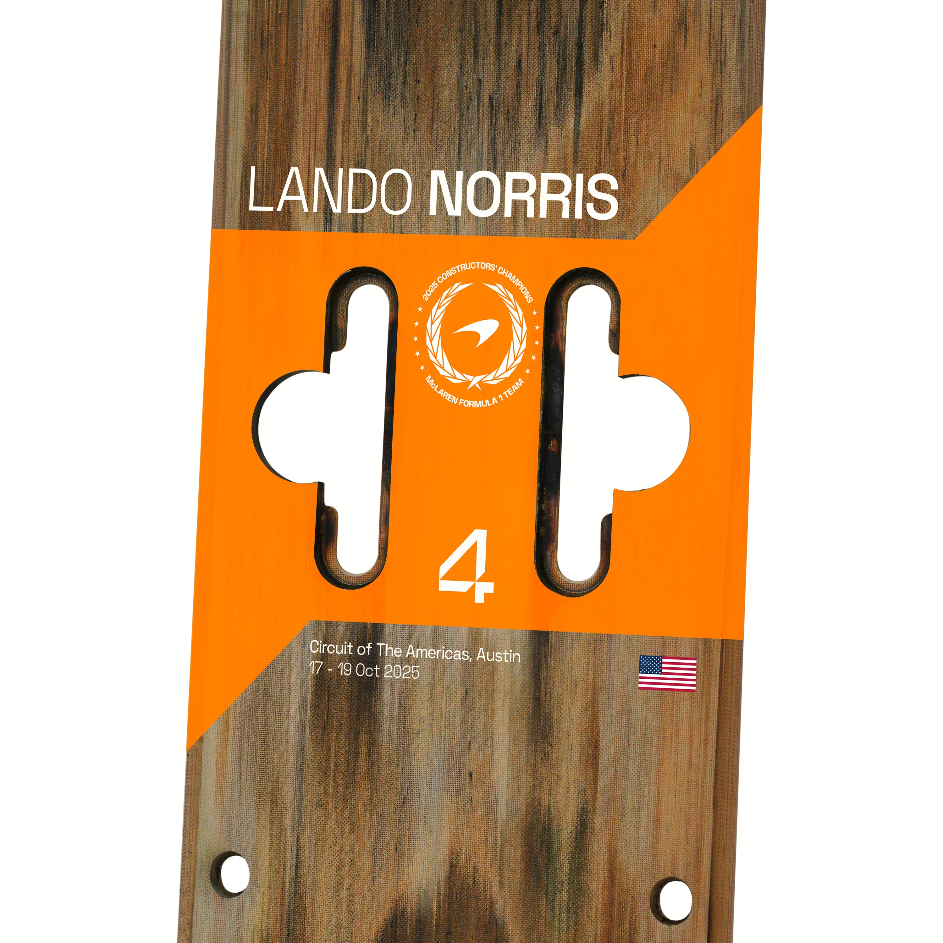 Lando Norris 2025 McLaren Practice Used Front Skid Plank Wall Art - US GP - Image 3