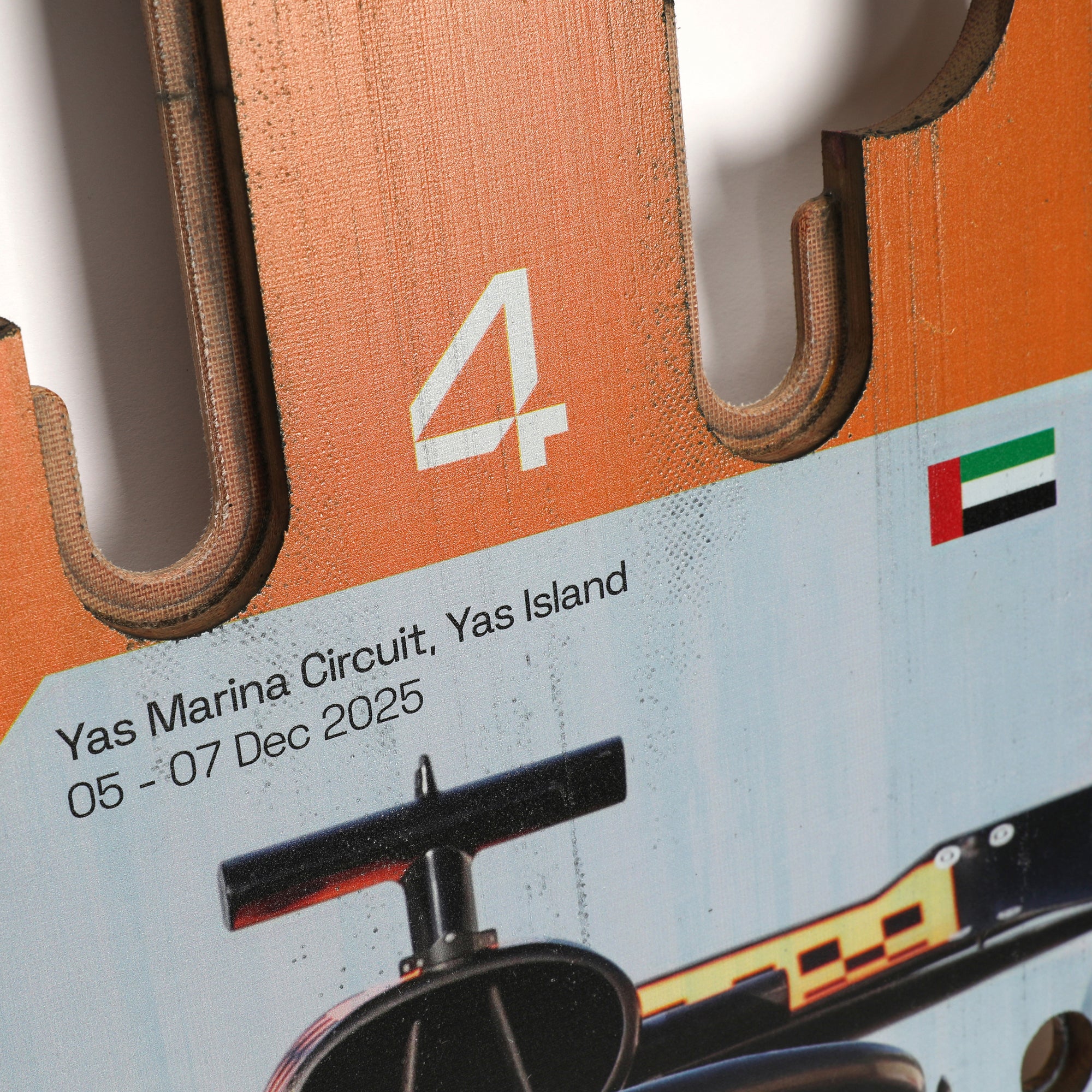 Lando Norris 2025 McLaren Testing Used Front Skid Plank Wall Art - Abu Dhabi GP - Image 3
