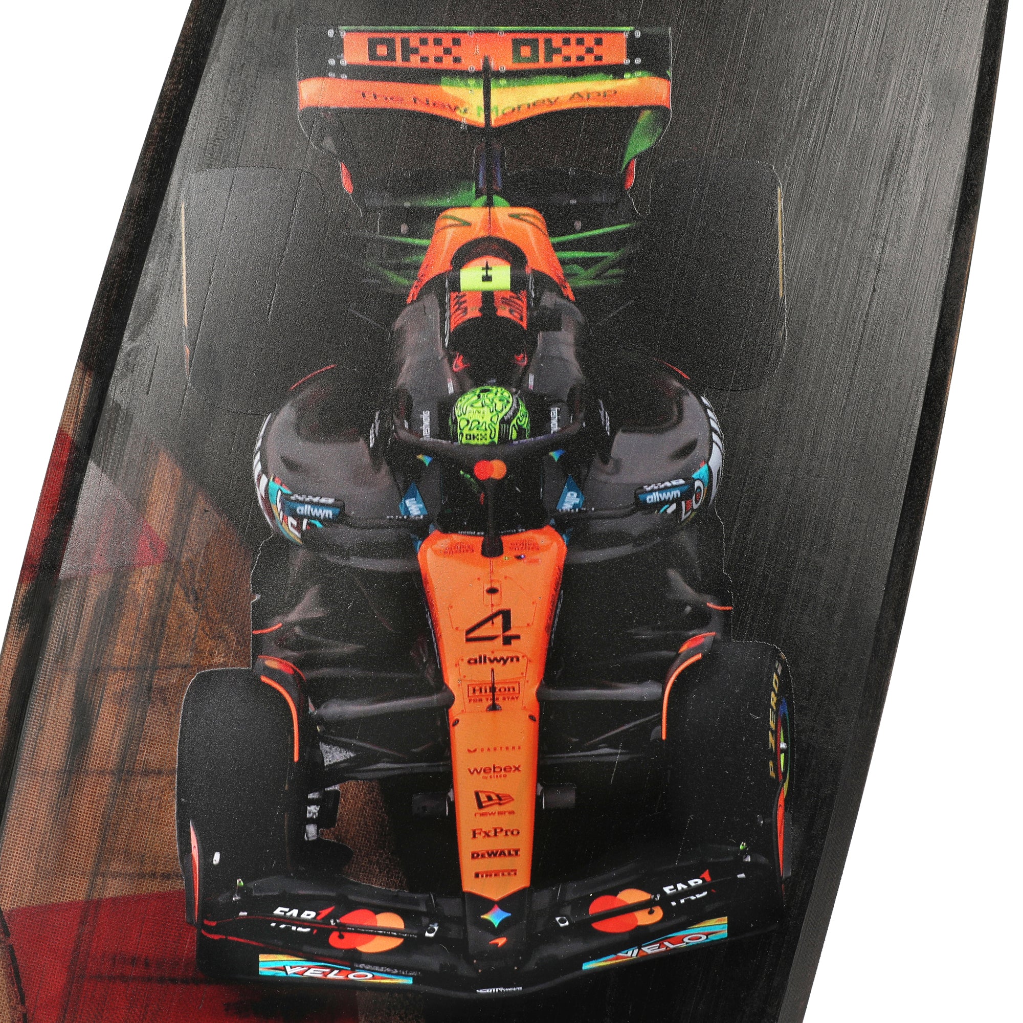 Lando Norris 2025 McLaren Testing Used Front Skid Plank Wall Art - Abu Dhabi GP - Image 5
