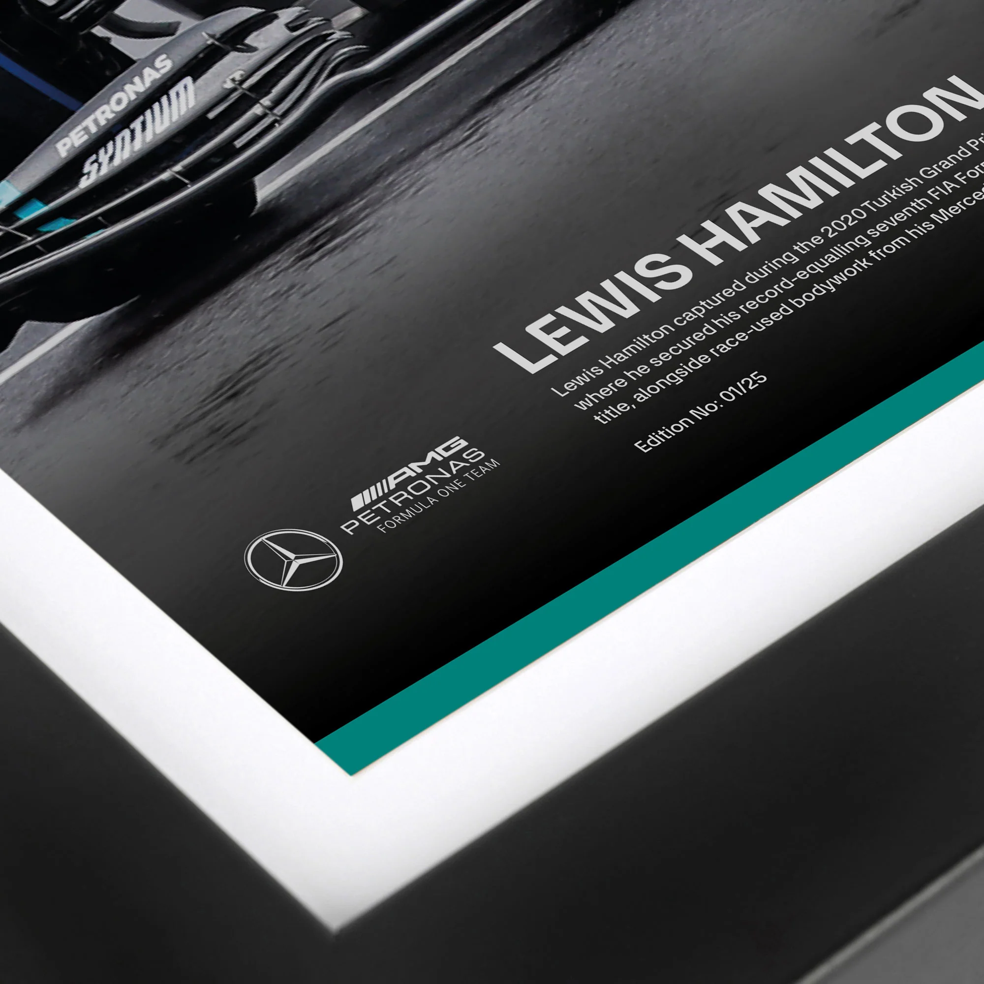 Limited Edition Lewis Hamilton 2020 Mercedes AMG Petronas F1 Team Bodywork & Photo - Turkish GP - Image 3