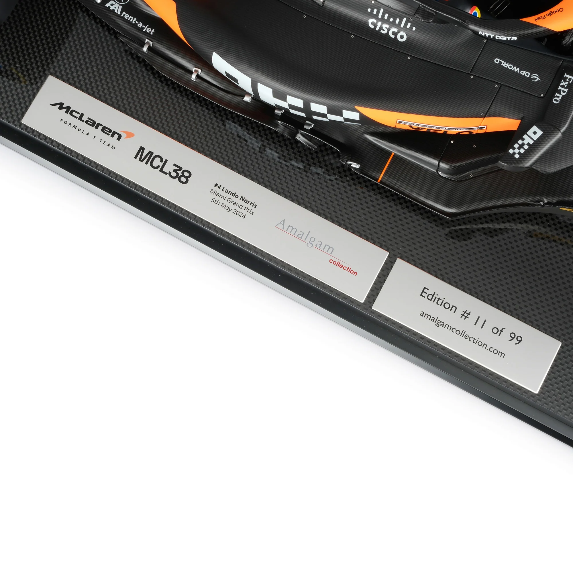 Limited Edition Lando Norris 2024 McLaren MCL38 1:8 Scale Model – Miami GP - Image 6