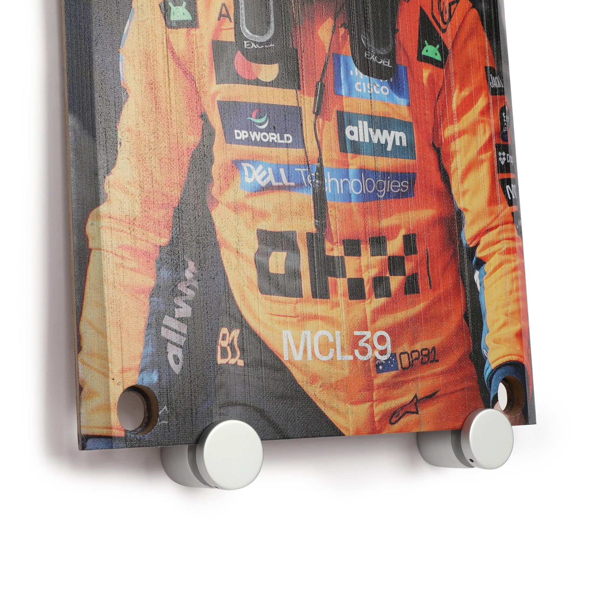 Oscar Piastri 2025 McLaren F1 Team Grand Prix Used Front Skid Plank Wall Art - Brazilian GP - Image 3