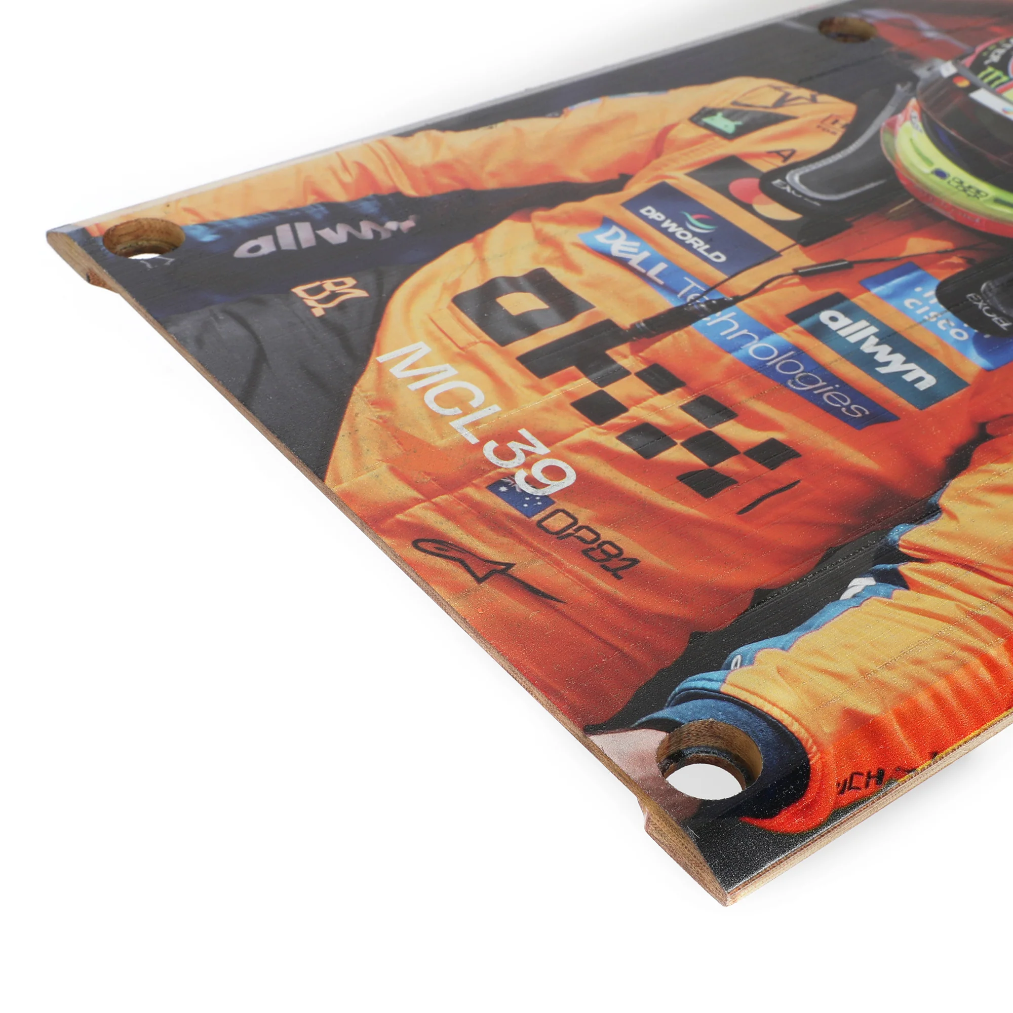 Oscar Piastri 2025 McLaren F1 Team Grand Prix Used Front Skid Plank Wall Art - Brazilian GP - Image 4