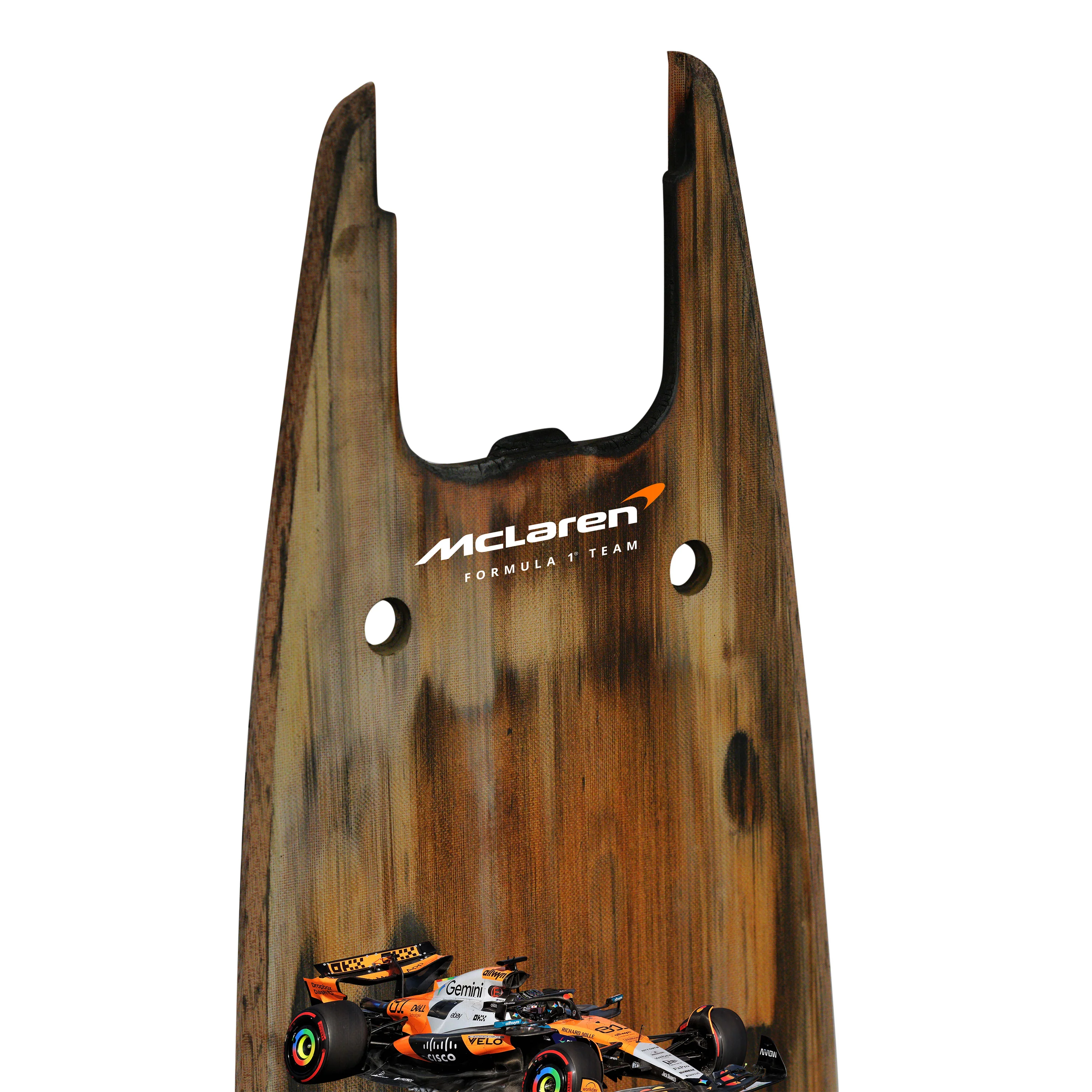 Oscar Piastri 2025 McLaren F1 Team Practice Used Front Skid Plank Wall Art - US GP - Image 4