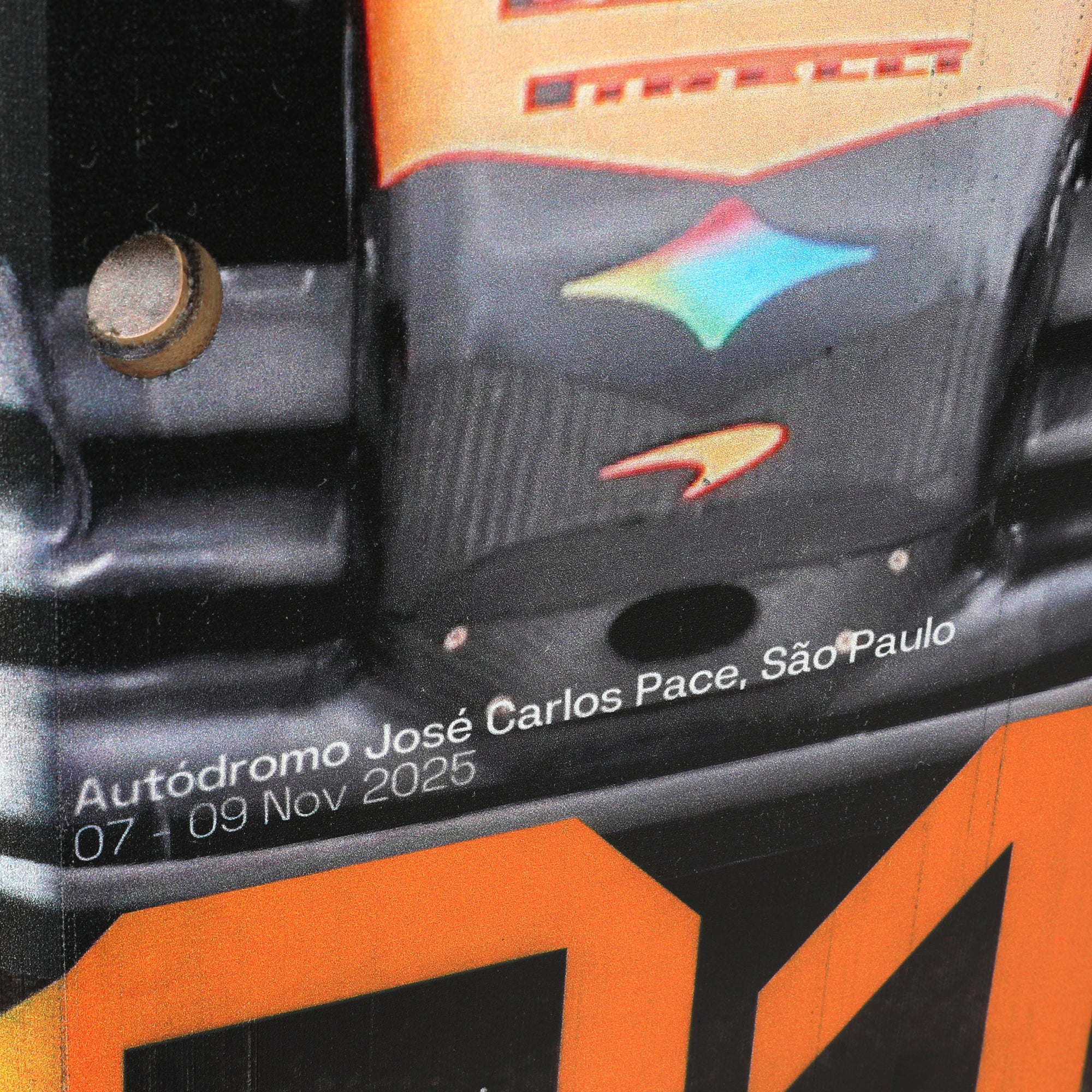 Oscar Piastri 2025 McLaren F1 Team Race Used Front Skid Plank Wall Art - Brazilian GP - Image 7