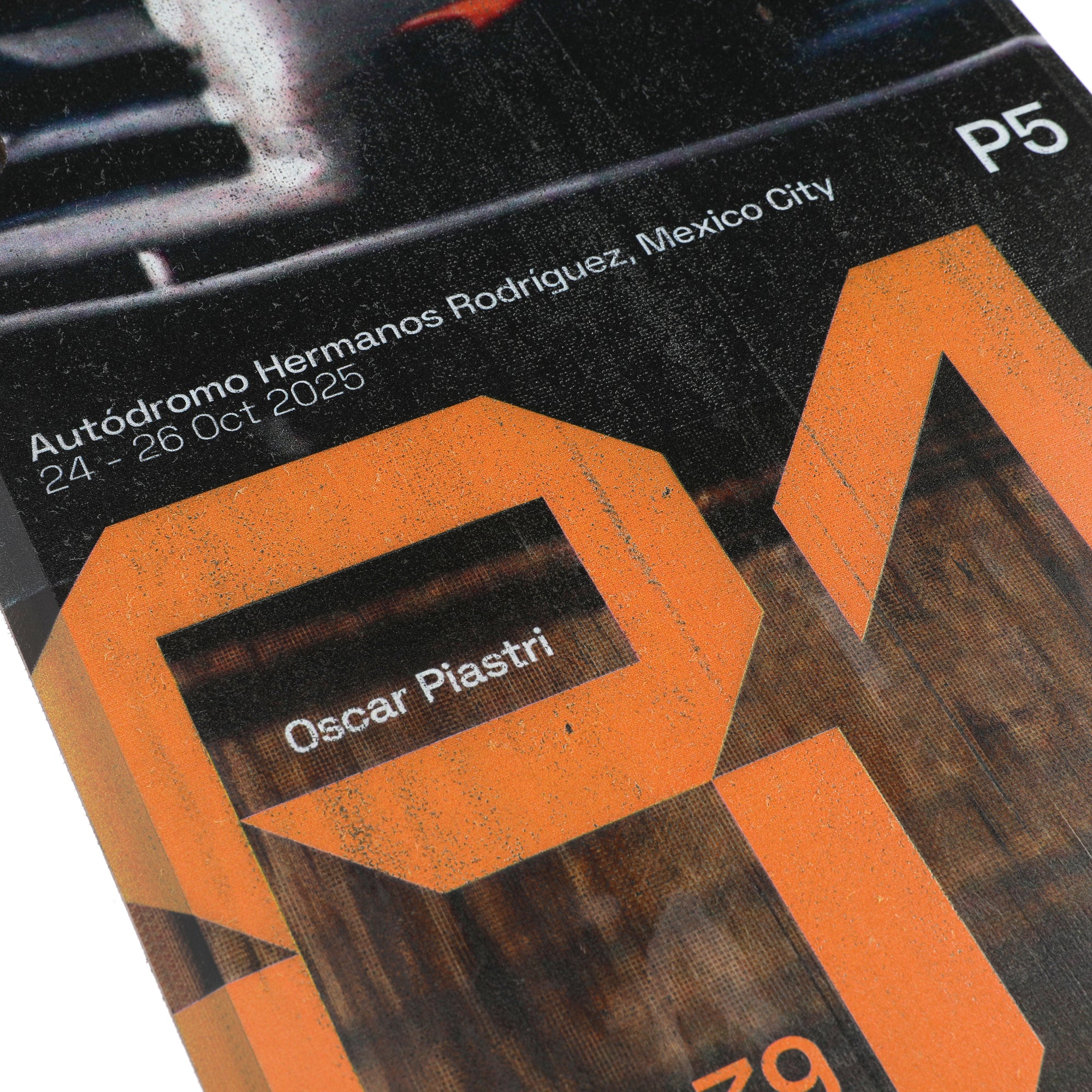 Oscar Piastri 2025 McLaren F1 Team Race Used Front Skid Plank Wall Art - Mexican GP - Image 6