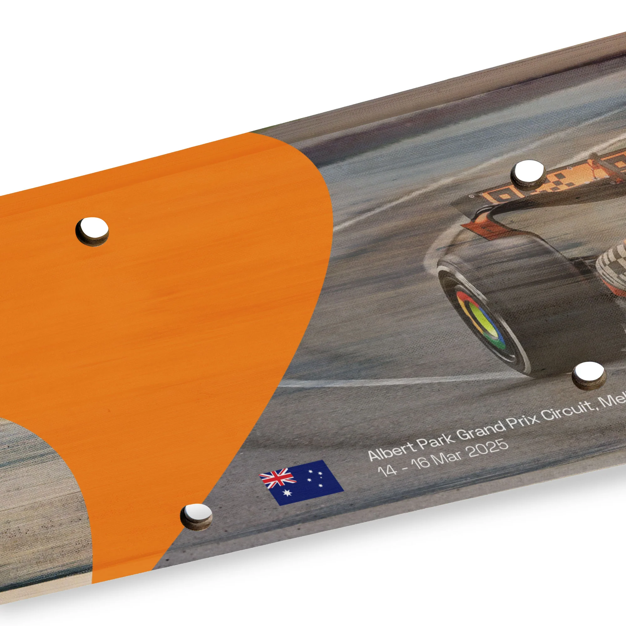 Oscar Piastri 2025 McLaren F1 Team Race Used Rear Skid Plank Wall Art - Australian GP - Image 4