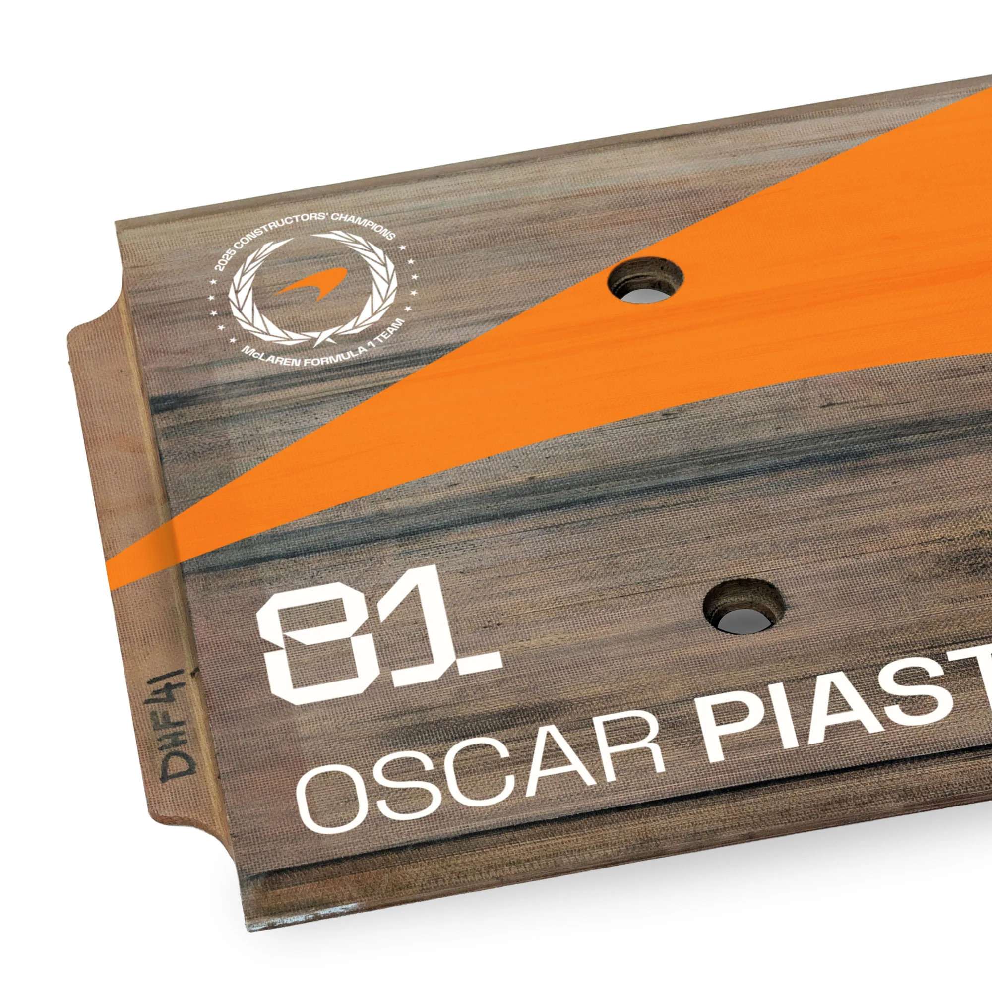 Oscar Piastri 2025 McLaren F1 Team Race Used Rear Skid Plank Wall Art - Japanese GP - Image 2