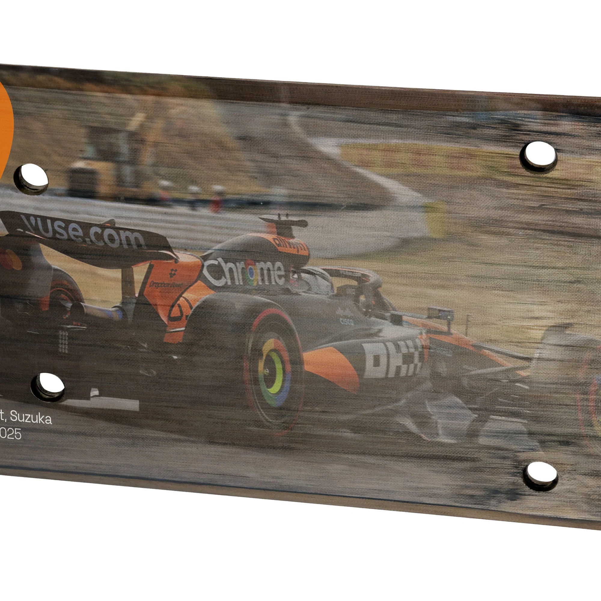 Oscar Piastri 2025 McLaren F1 Team Race Used Rear Skid Plank Wall Art - Japanese GP - Image 3