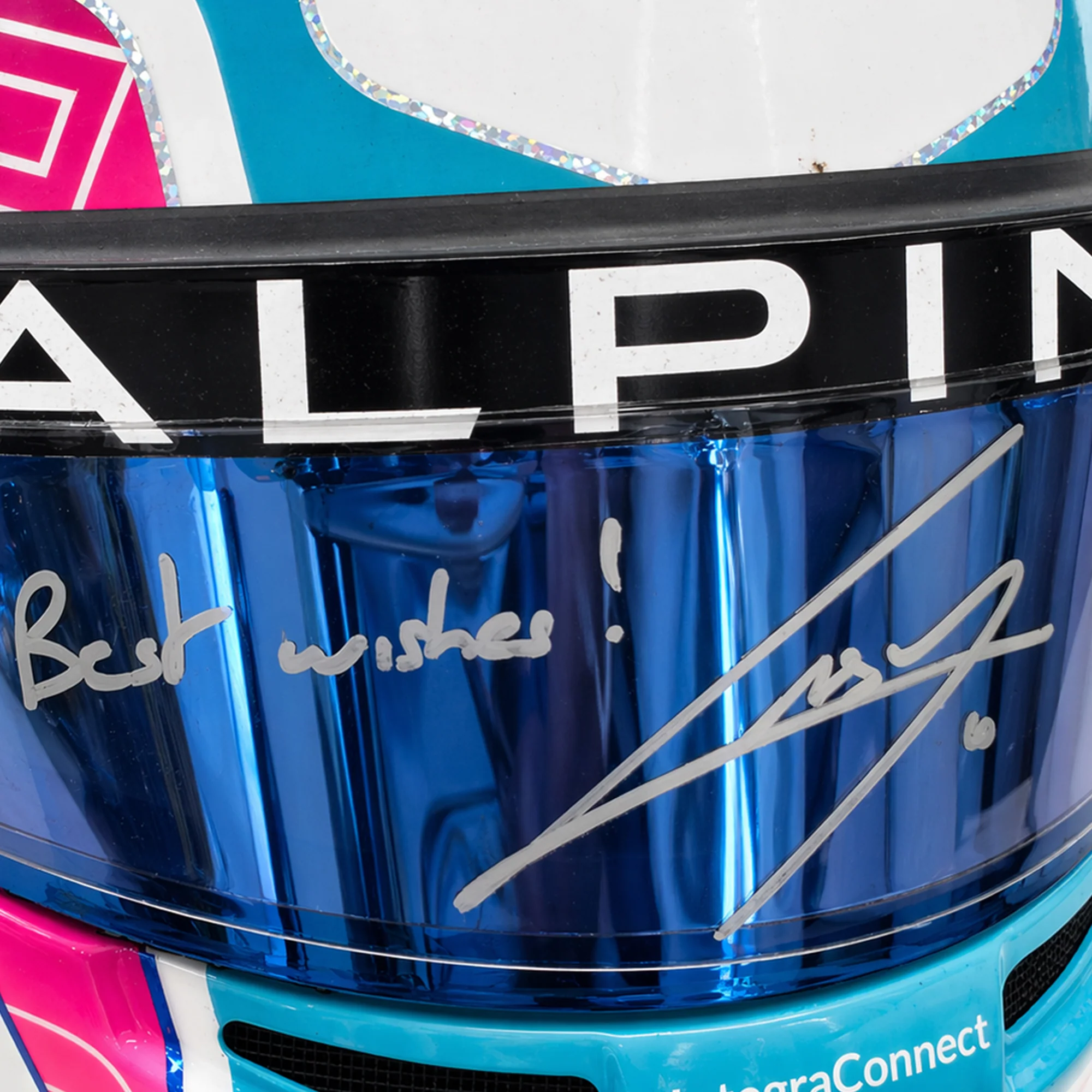 The Silverstone Auction LOT 007 - Pierre Gasly 2023 BWT Alpine Formula One™ Team Helmet - Miami GP Used Signed - Image 3