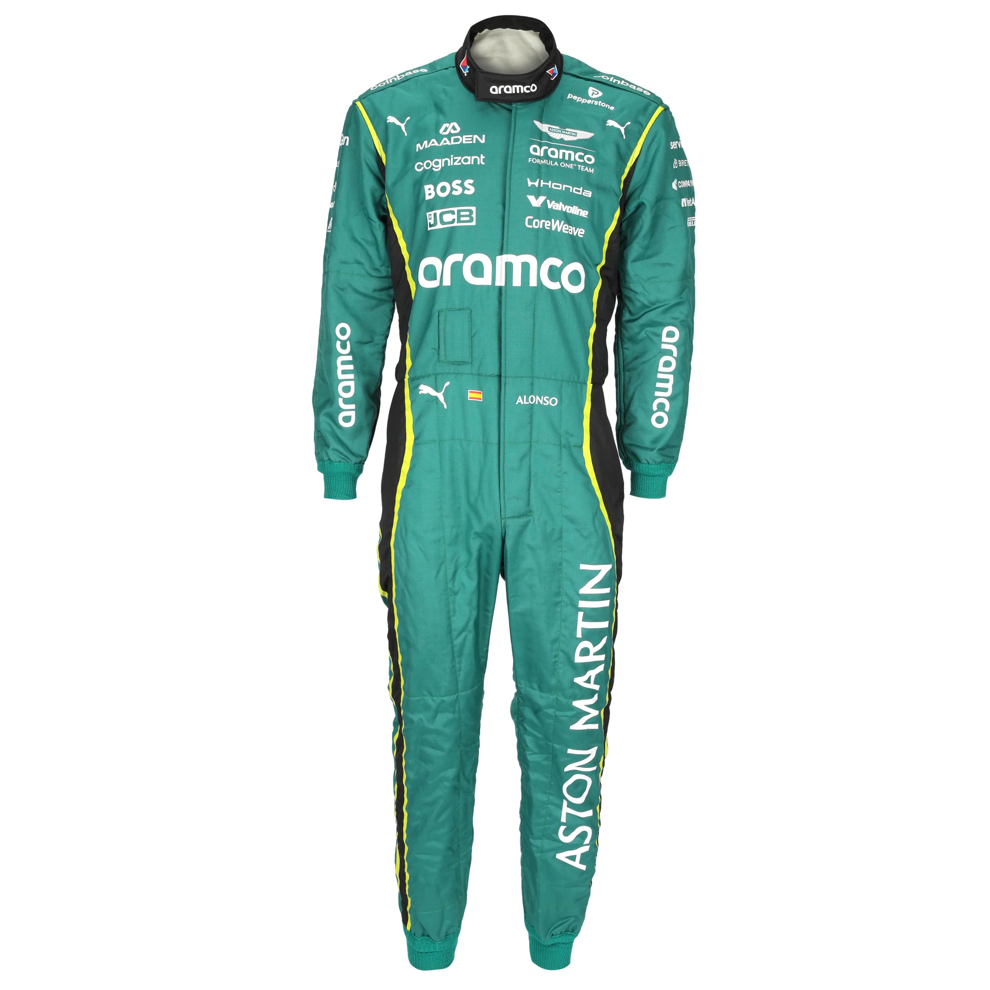 The Silverstone Auction LOT 013 - Fernando Alonso 2026 Aston Martin Aramco F1 Team Un-Signed Suit - Green