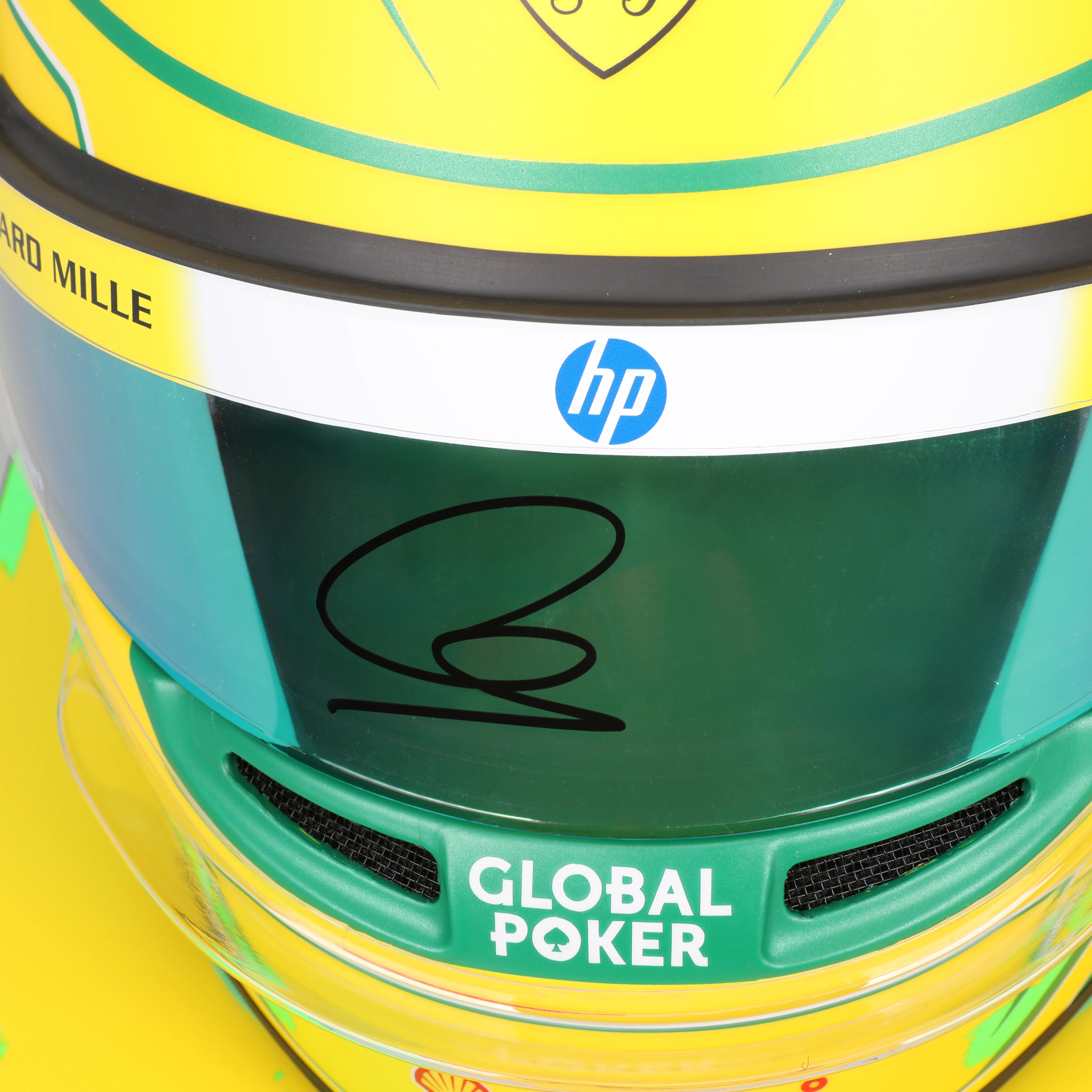 The Silverstone Auction LOT 034 - Lewis Hamilton 2025 Signed Ferrari Replica Helmet BRAZIL GP - Image 6
