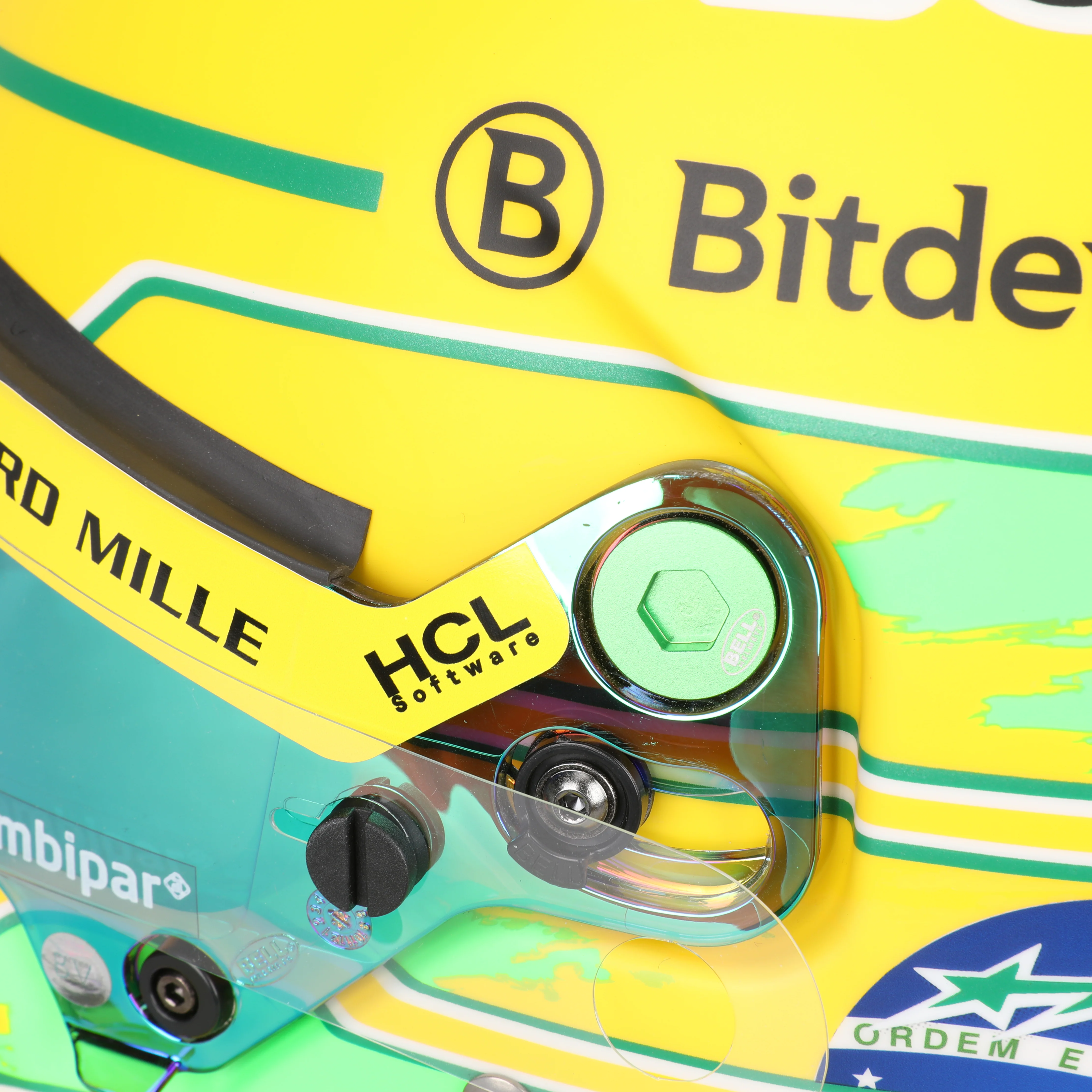 The Silverstone Auction LOT 034 - Lewis Hamilton 2025 Signed Ferrari Replica Helmet BRAZIL GP - Image 8
