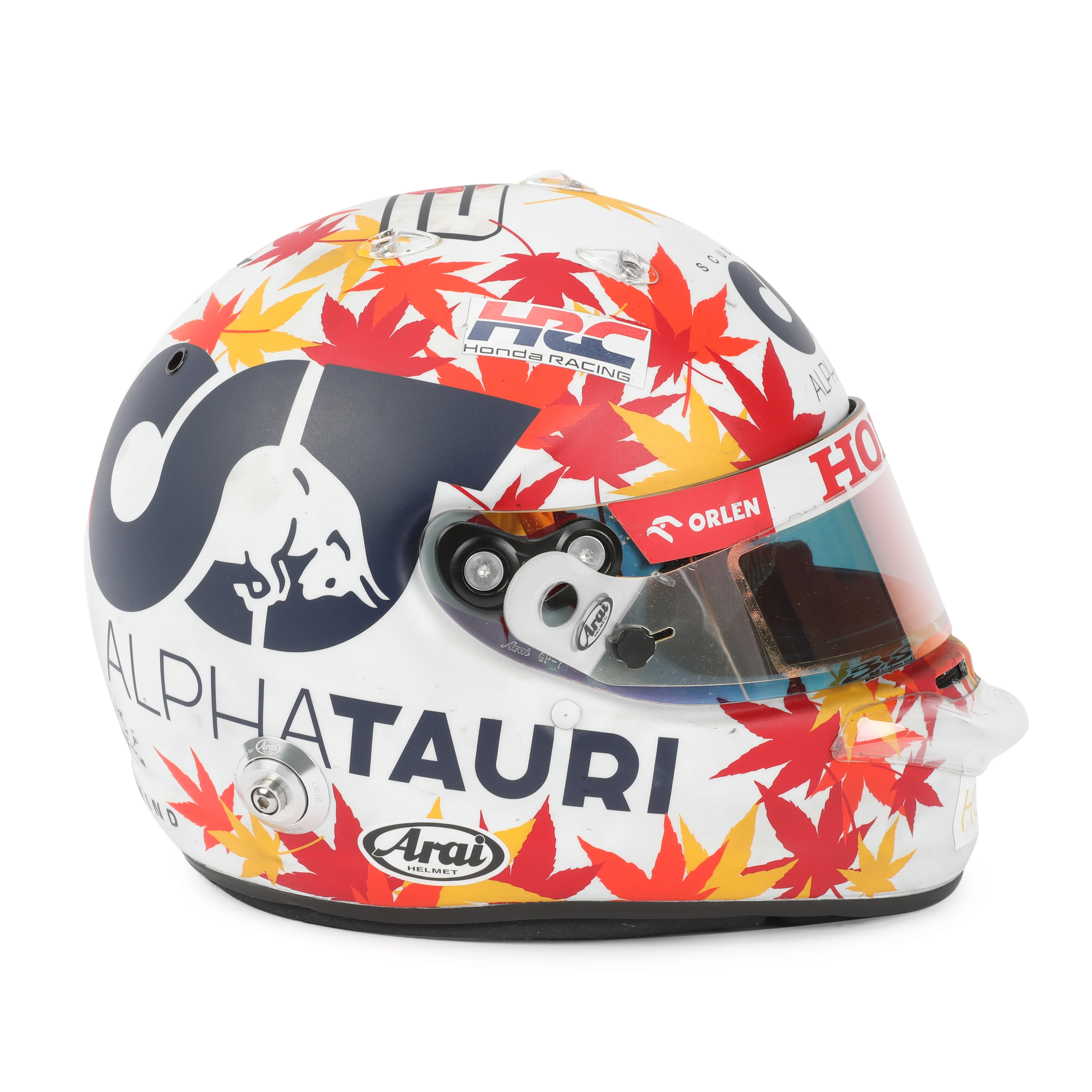 The Silverstone Auction LOT 003 - Yuki Tsunoda 2023 AlphaTauri Race Worn Helmet - Bahrain GP - Image 4
